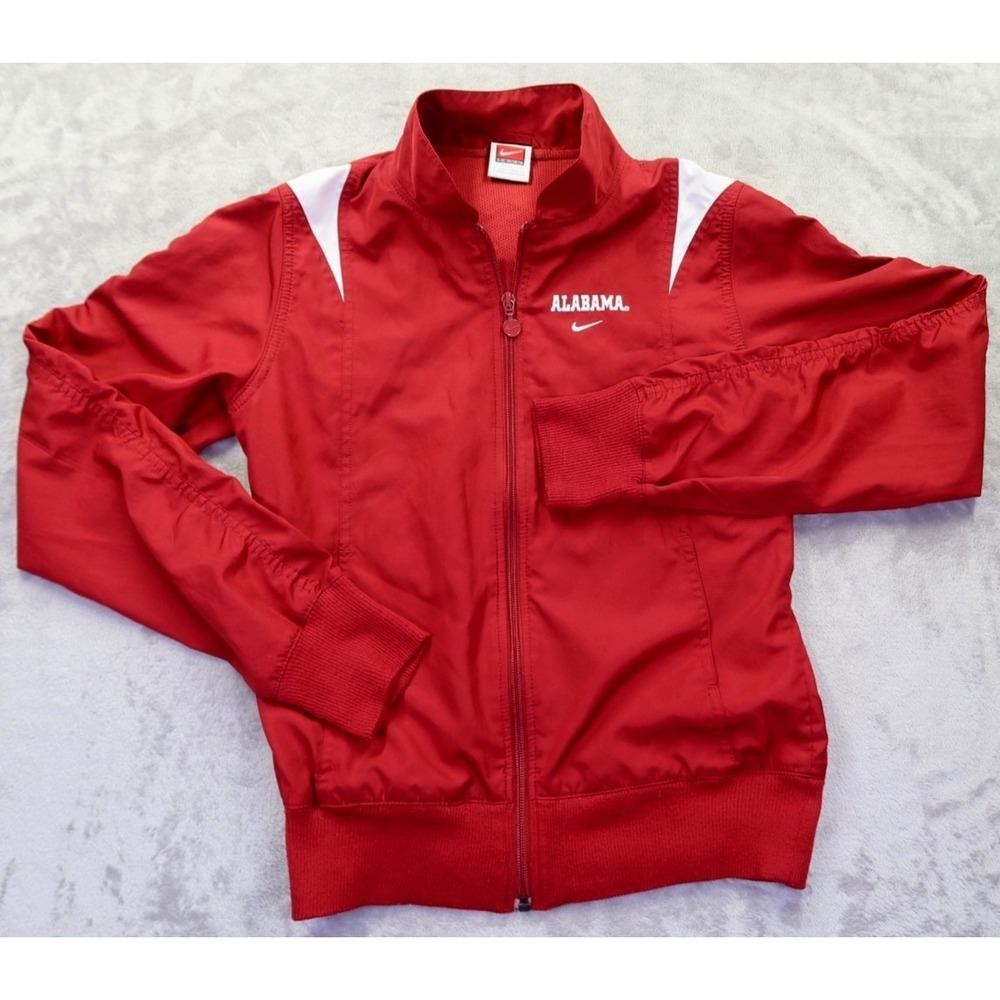 Nike Alabama Crimson Tide Women's S Red Full Zip Windbreaker Jacket Team S 4-6